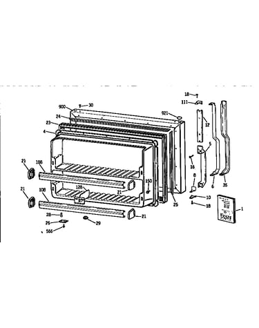 Freezer door section