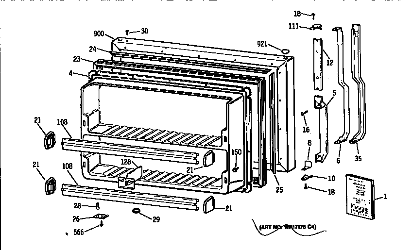 Freezer door section