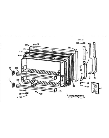 Freezer door section