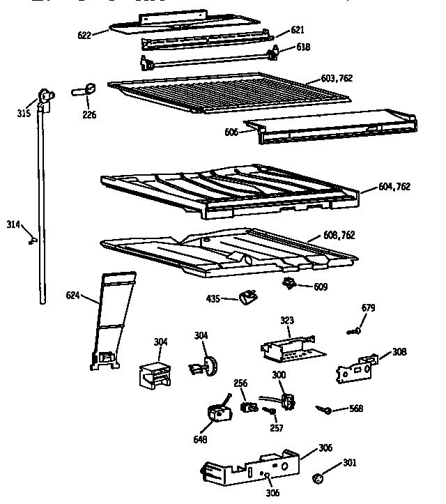 Compartment separator asm.