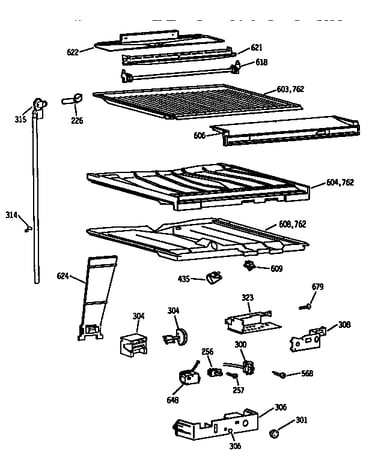 Compartment separator asm.