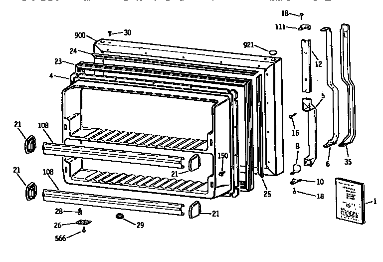 Freezer door