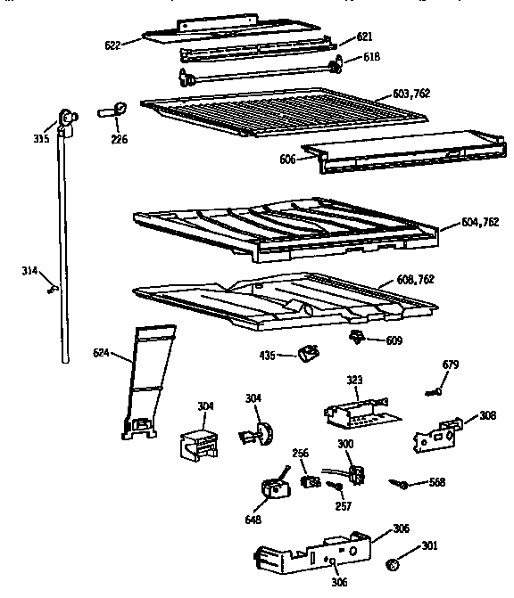 Compartment separator parts