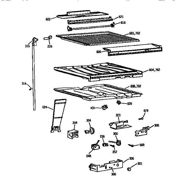 Compartment separator parts