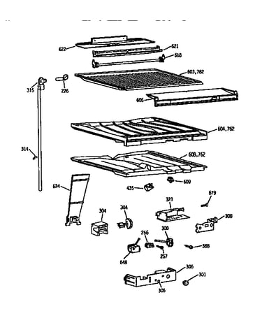 Compartment separator asm.