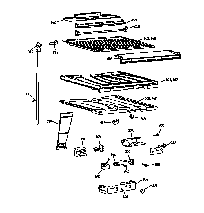 Compartment separator asm.