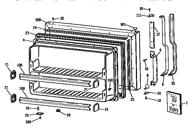 Freezer door
