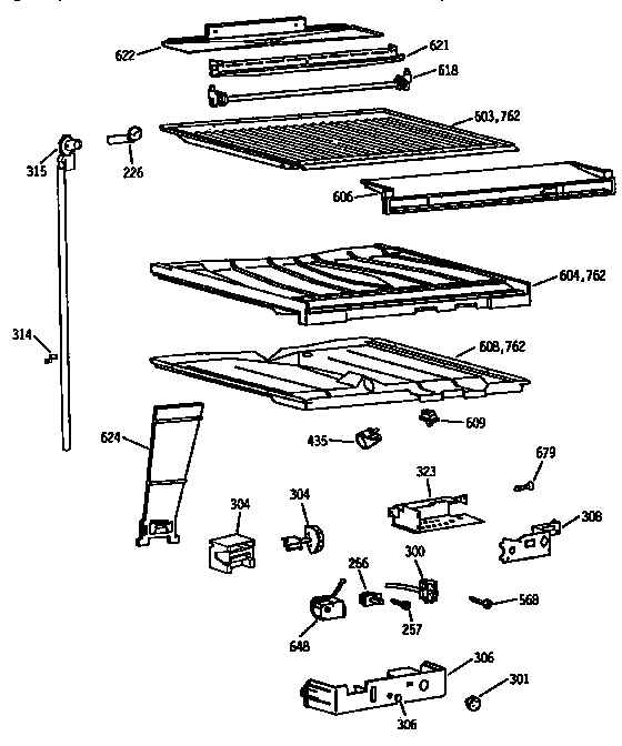 Compartment separator parts