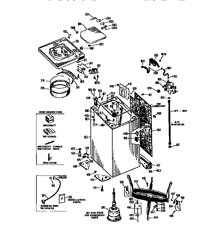 Cabinet and suspension asm.