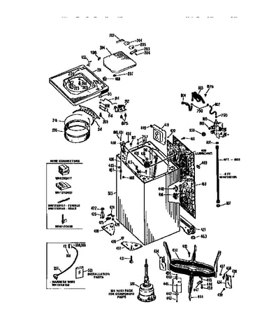 Cabinet and suspension asm.