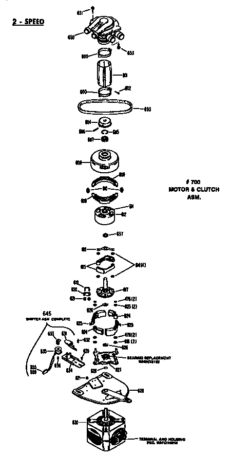 Motor and clutch asm.
