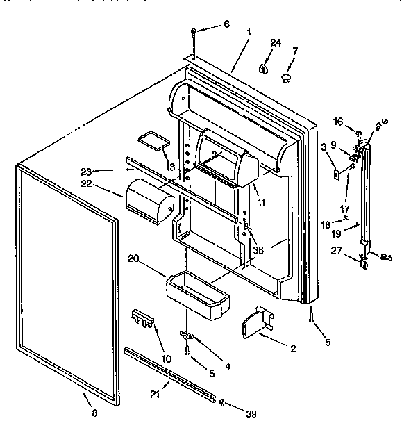 Refrigerator door parts