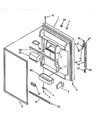 Refrigerator door parts