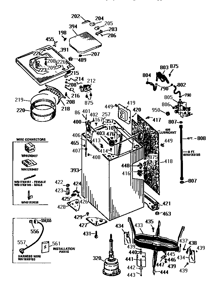 Cabinet and suspension asm.