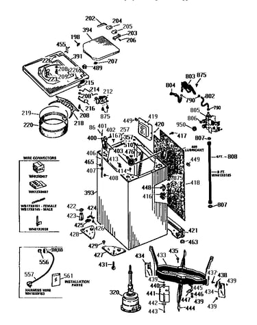 Cabinet and suspension asm.