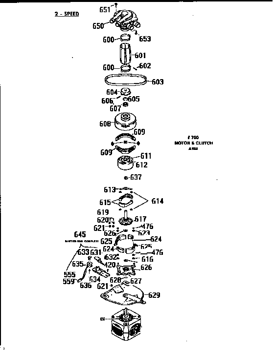 Motor/clutch assembly