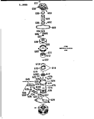 Motor/clutch assembly