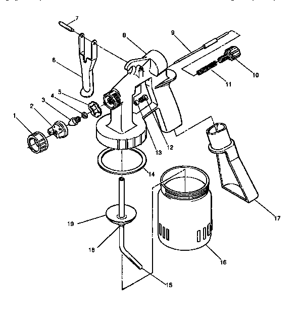 Spray gun assembly
