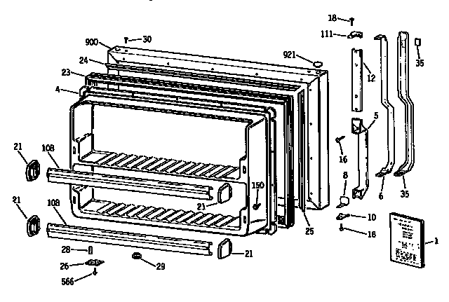 Freezer door