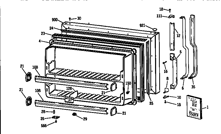 Freezer door