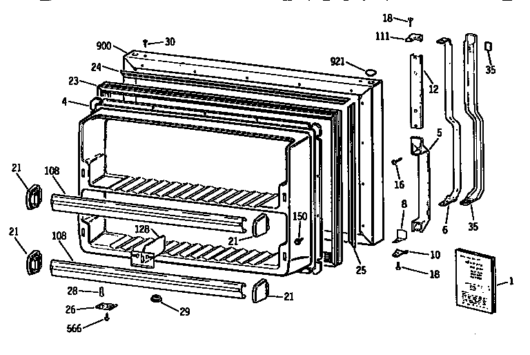 Freezer door