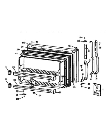 Freezer door