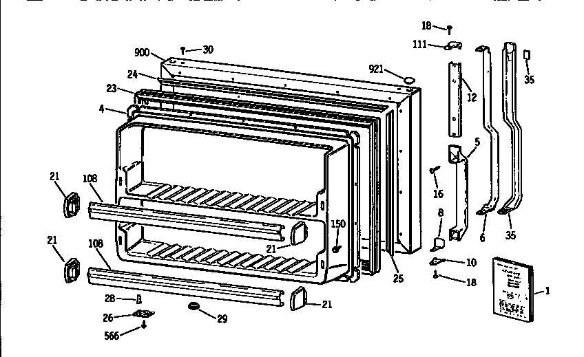 Freezer door