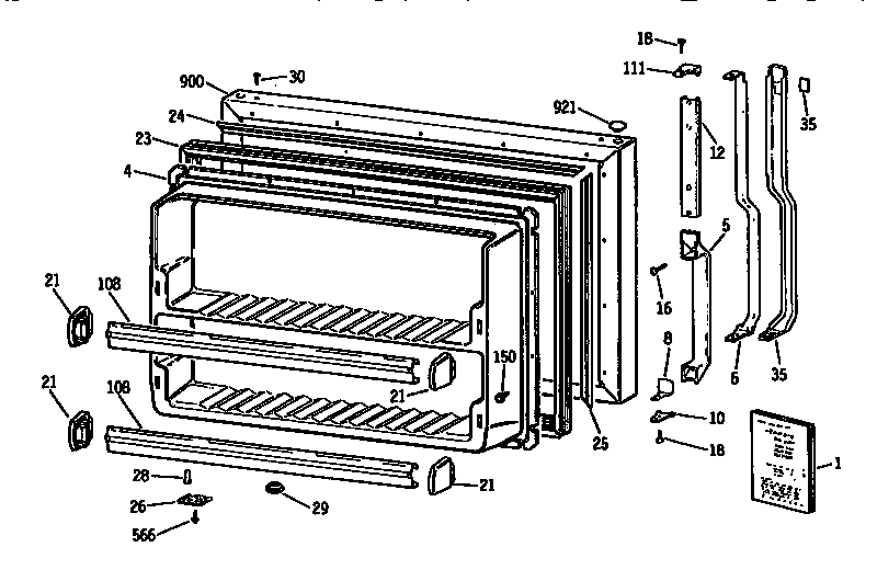 Freezer door