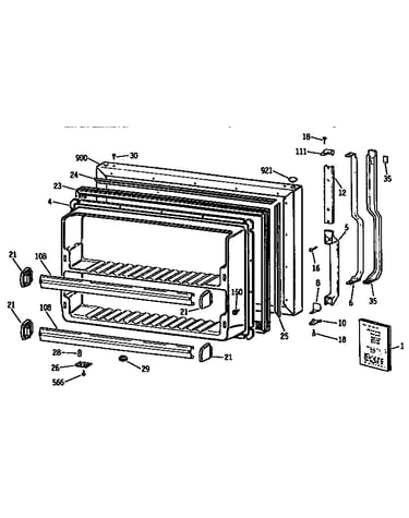 Freezer door