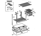 GE TBX18DISJRAD shelf assembly diagram
