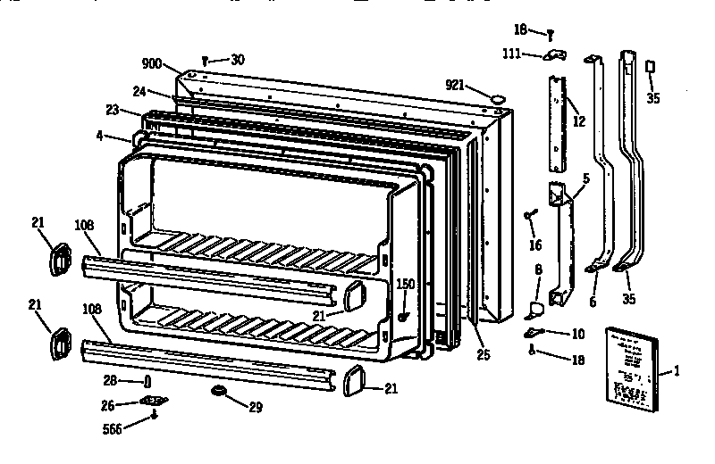 Freezer door