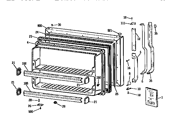 Freezer door
