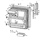 GE TBX18JISYRWH fresh food door diagram