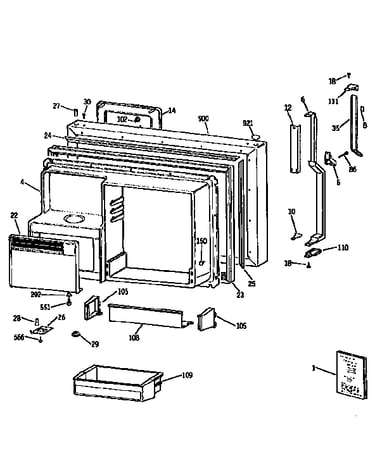 Freezer door