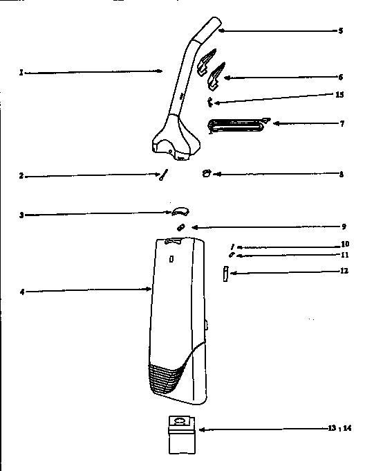 Upper handle assy.