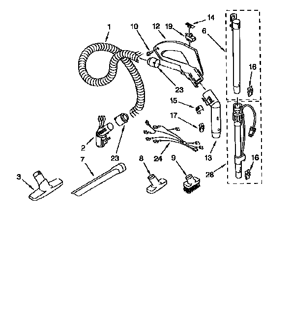 Hose and attachment