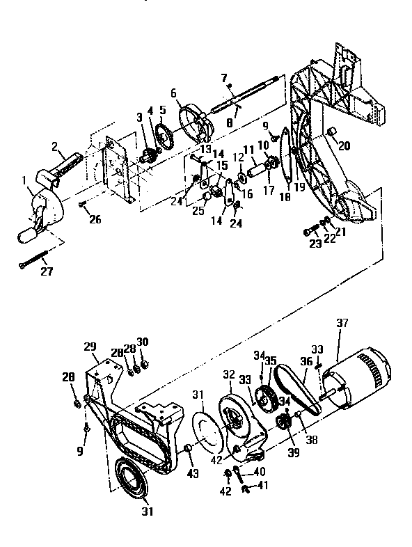 Drive and motor mount assembly