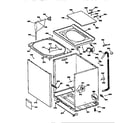 GE WNXR2100T2AA cabinet, cover,&front panel diagram