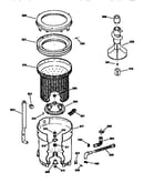 Tub, basket and agitator