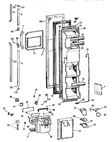 Freezer door
