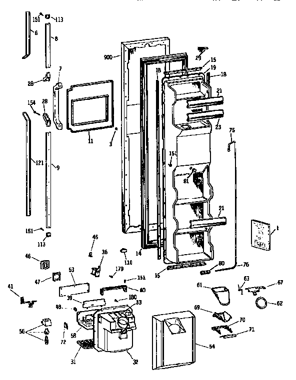 Freezer door