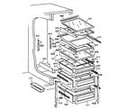 GE TFX22PRXAWW fresh food section assembly diagram