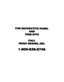 Decorative panel and trim kit information