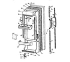 GE TFX24VRSAWH fresh food door diagram