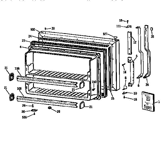 Freezer door