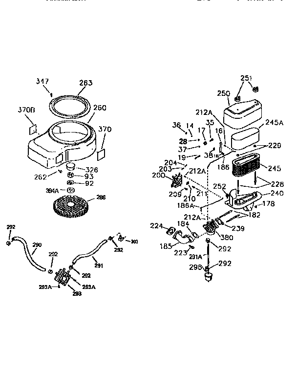 Air cleaner/blower housing