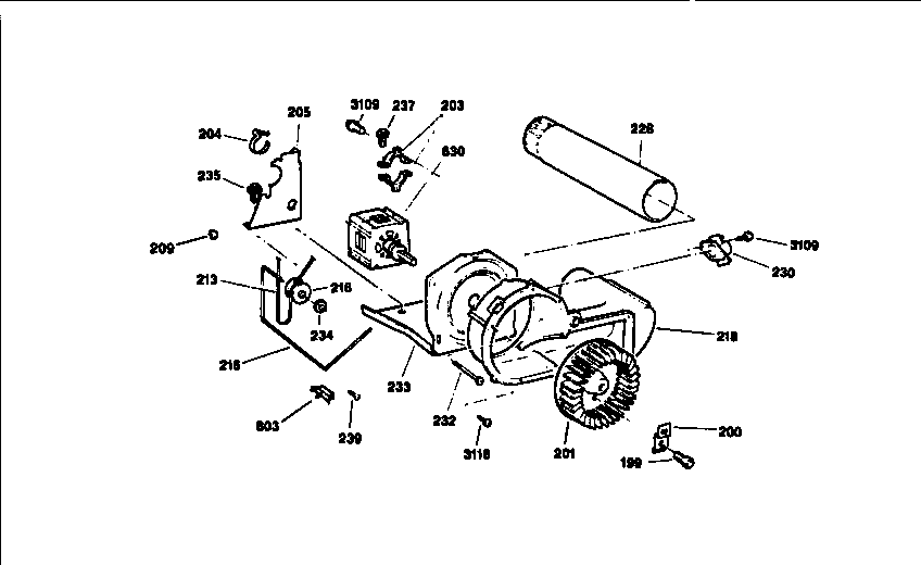 Blower and drive assembly