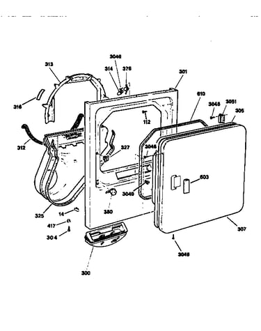 Front panel and door