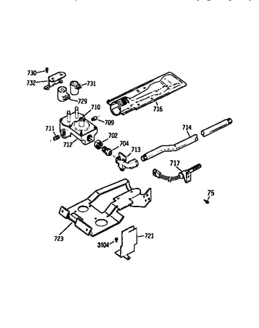 Gas valve and burner assembly