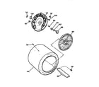 GE DBXR453ET0WB drum diagram